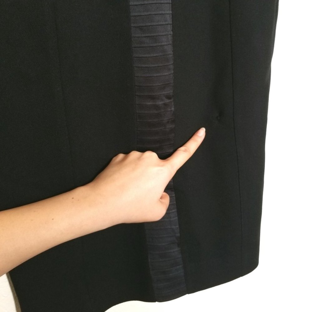VERSACE | Wool Silk Sheath Midi Dress Black Small - Picture 2 of 12